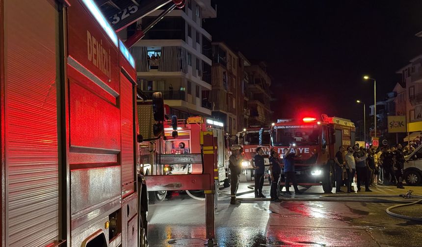 Atölyede başlayıp üstteki daireye sıçrayan yangın söndürüldü