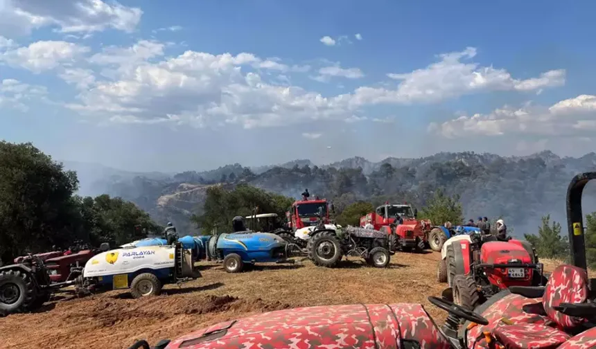 Manisa'nın 4 ilçesinde yangın; ekiplerin müdahalesi sürüyor