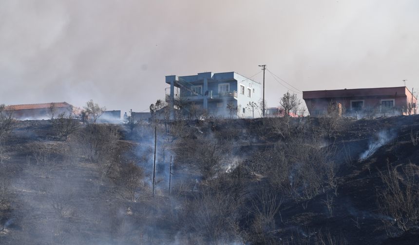 Manisa'da makilik alana sıçrayan yangın kontrol altına alındı