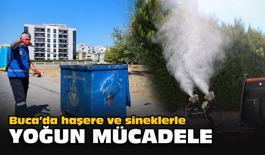 Buca’da haşere ve sineklerle yoğun mücadele