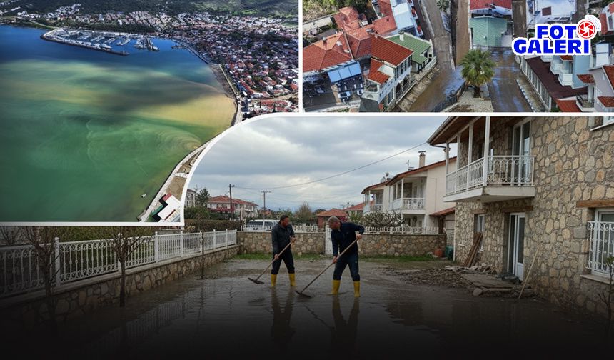 Bir günde bu hale geldi: Foça’da yağmur kabusu!