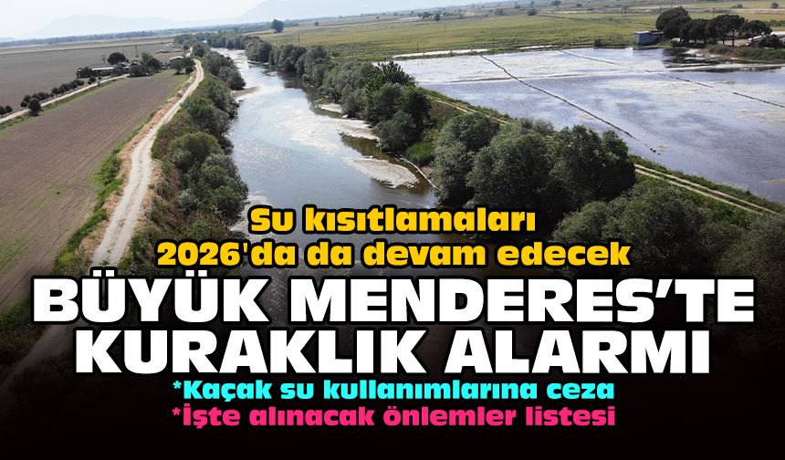Su kısıtlamaları 2026'da da devam edecek: Büyük Menderes’te kuraklık alarmı