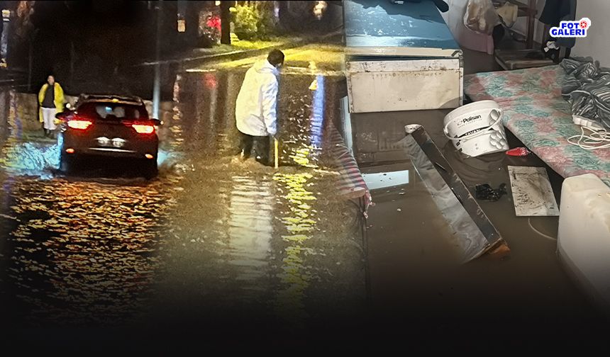 Bodrum'u sel aldı... Evin istinat duvarı çöktü!