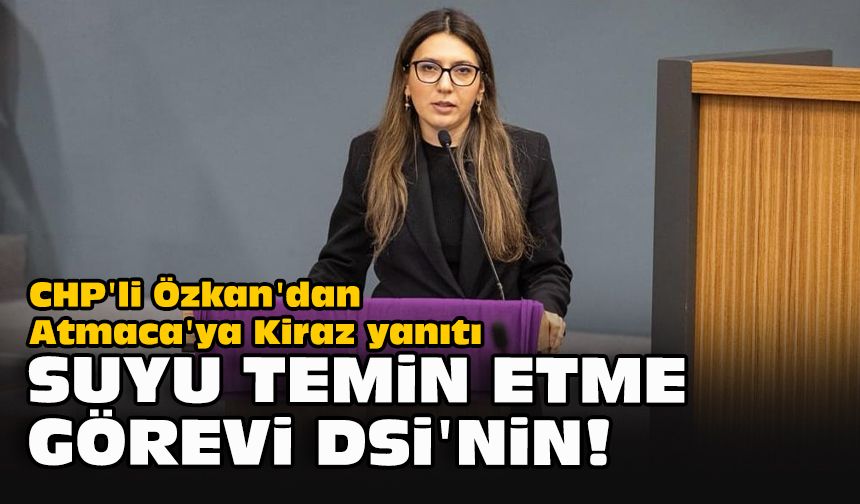 CHP'li Özkan'dan Atmaca'ya Kiraz yanıtı: "Suyu temin etme görevi DSİ'nin!"