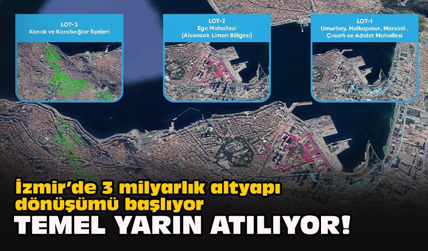 İzmir’de 3 milyarlık altyapı dönüşümü başlıyor: Temel yarın atılıyor!