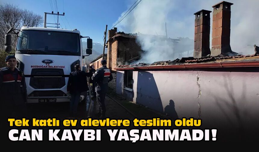 Tek katlı ev alevlere teslim oldu... Can kaybı yaşanmadı!