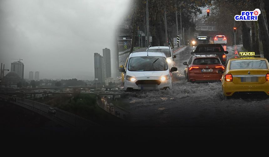 İzmir'i fırtına ve sağanak vurdu... Hayat durma noktasına geldi!