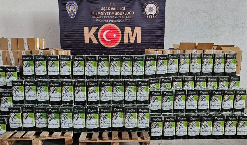 Uşak'ta taklit-tağşiş yapılan bin 370 litre zeytinyağı ele geçirildi