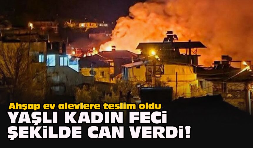 Ahşap ev alevlere teslim oldu... Yaşlı kadın feci şekilde can verdi!