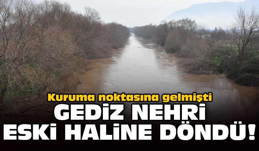 Kuruma noktasına gelmişti: Gediz Nehri eski haline döndü!