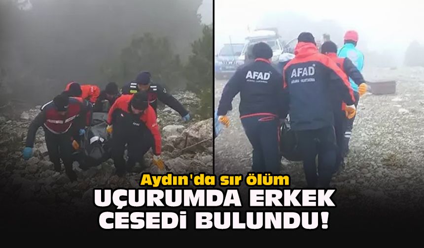 Aydın'da sır ölüm... Uçurumda erkek cesedi bulundu!