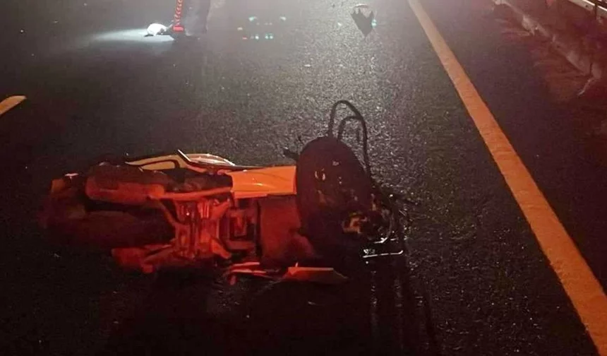 Salihli'de devrilen motosikletin sürücüsü yaralandı