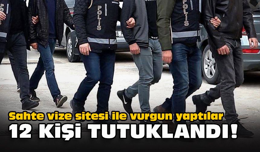 Sahte vize sitesi ile vurgun yaptılar... 12 kişi tutuklandı!