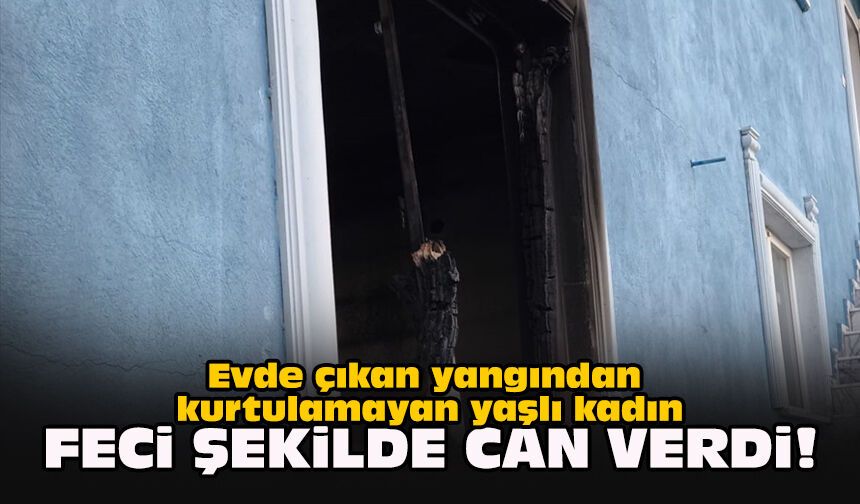 Evde çıkan yangından kurtulamayan yaşlı kadın feci şekilde can verdi!
