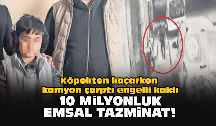 Köpekten kaçarken kamyon çaptı engelli kaldı... 10 milyonluk emsal tazminat!