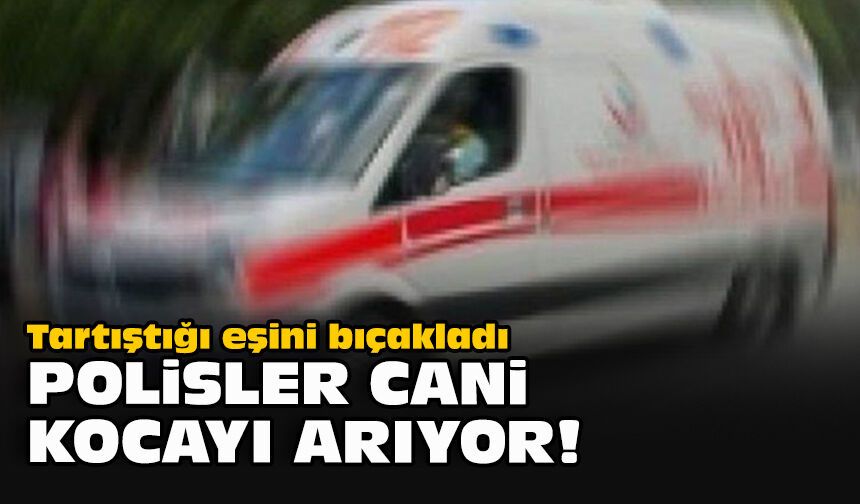 Tartıştığı eşini bıçakladı... Polisler cani kocayı arıyor!