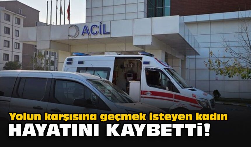 Yolun karşısına geçmek isteyen kadın hayatını kaybetti!