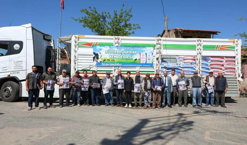 Germencik'te küçük üreticilere hibe yem desteği