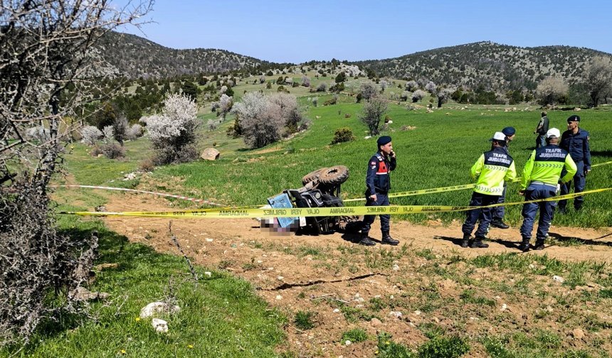 Kütahya'da devrilen ATV'nin sürücüsü öldü