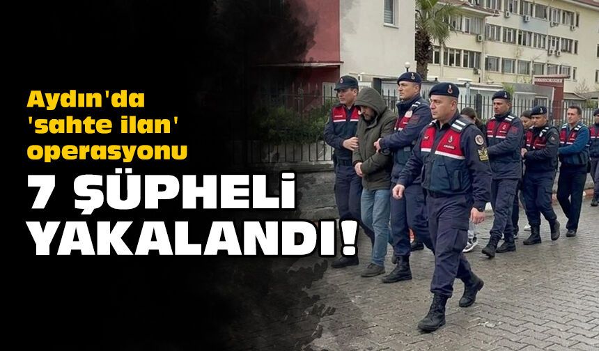 Aydın'da 'sahte ilan' operasyonu: 7 şüpheli yakalandı