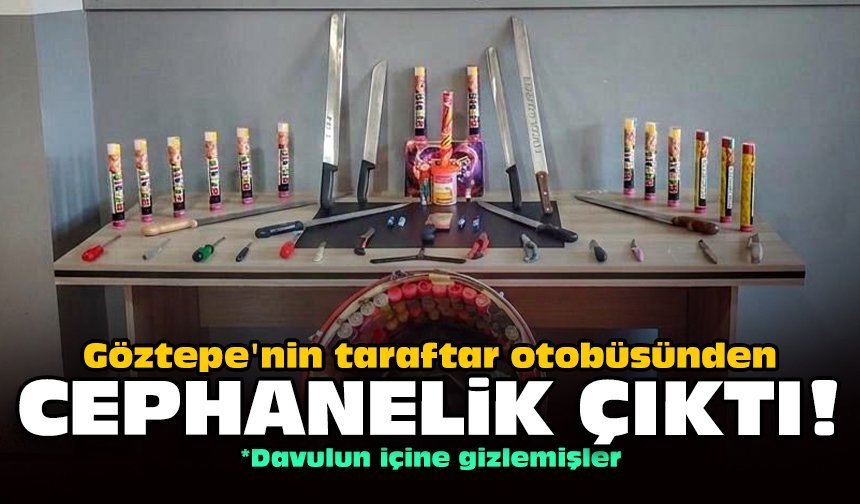 Göztepe'nin taraftar otobüsünden cephanelik çıktı!