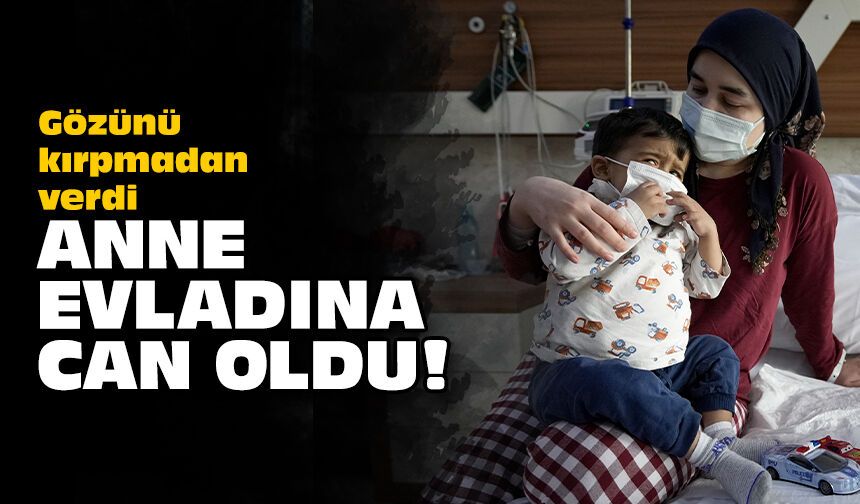 Gözünü kırpmadan verdi: Anne, evladına can oldu