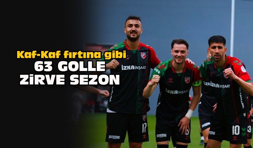 Kaf-Kaf fırtına gibi: 63 golle zirve sezon