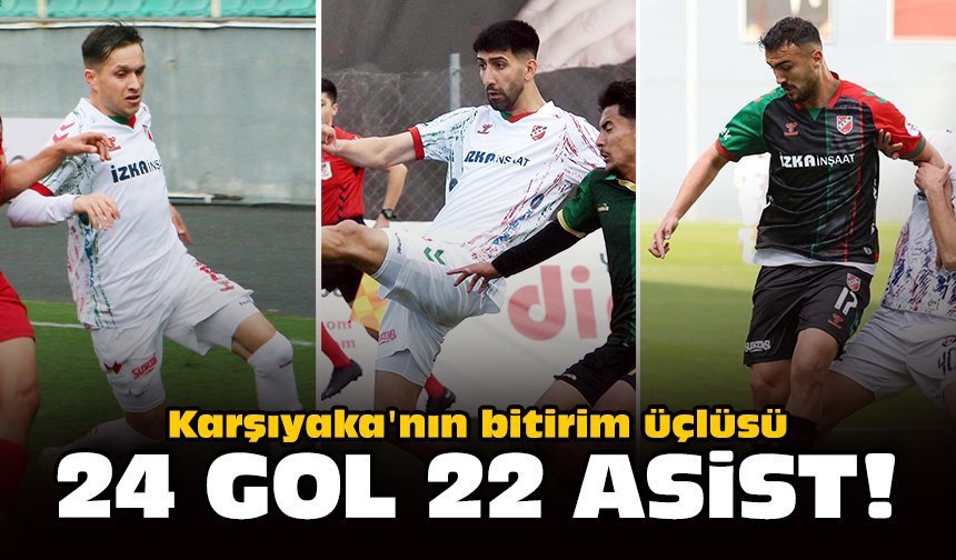 Karşıyaka'nın bitirim üçlüsü: 24 gol 22 asist!