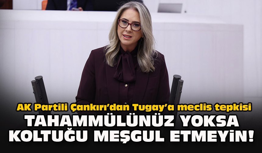 AK Partili Çankırı’dan Tugay’a meclis tepkisi: "Tahammülünüz yoksa koltuğu meşgul etmeyin!"