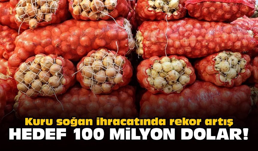 Kuru soğan ihracatında rekor artış: Hedef 100 milyon dolar!