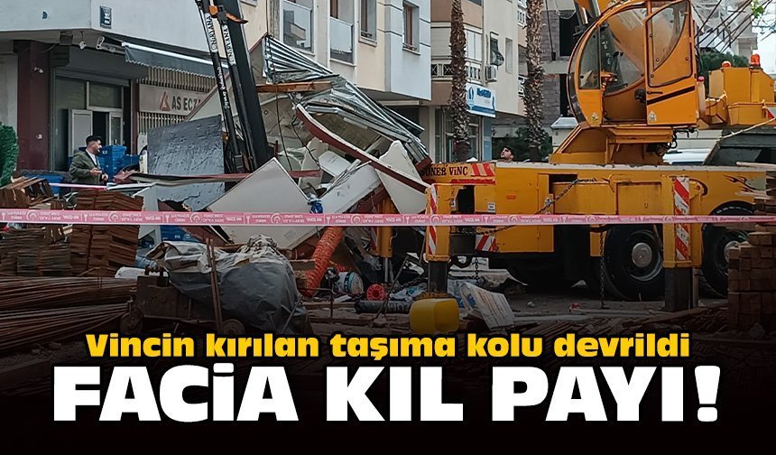 Vincin kırılan taşıma kolu devrildi: Facia kıl payı!