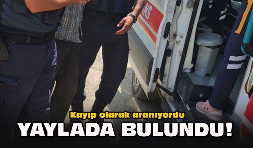 Kayıp olarak aranıyordu... Yaylada bulundu!