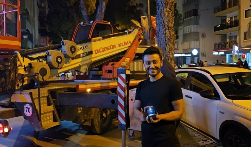 Aydın'da vinçle evlilik teklifi
