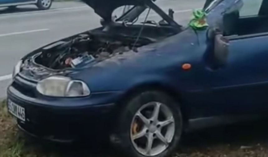 Yoldan çıkan otomobil takla attı: 5 kişi hastanelik!