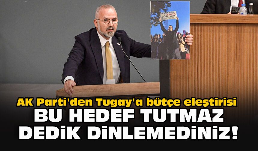AK Parti'den Tugay'a bütçe eleştirisi: Bu hedef tutmaz dedik dinlemediniz!
