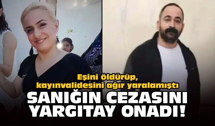 Eşini öldürüp, kayınvalidesini ağır yaralamıştı: Sanığın cezasını Yargıtay onadı!