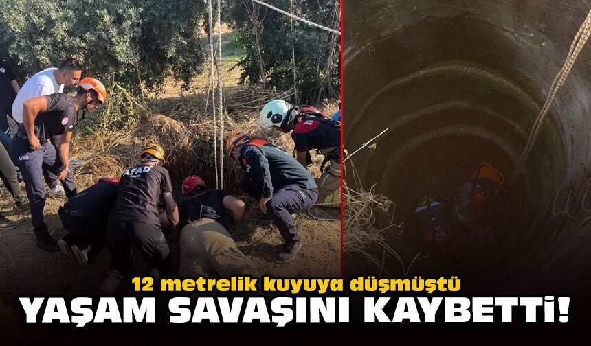 12 metrelik kuyuya düşmüştü: Yaşam savaşını kaybetti!