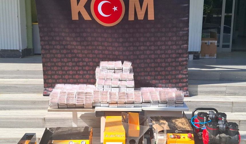 Uşak'ta 20 bin 100 adet kaçak makaron ele geçirildi