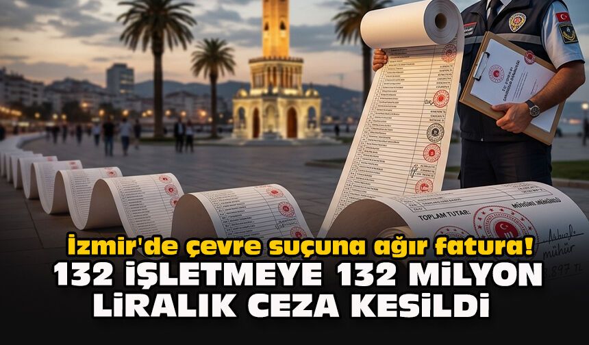 İzmir'de çevre suçuna ağır fatura! 132 işletmeye 132 milyon liralık ceza kesildi