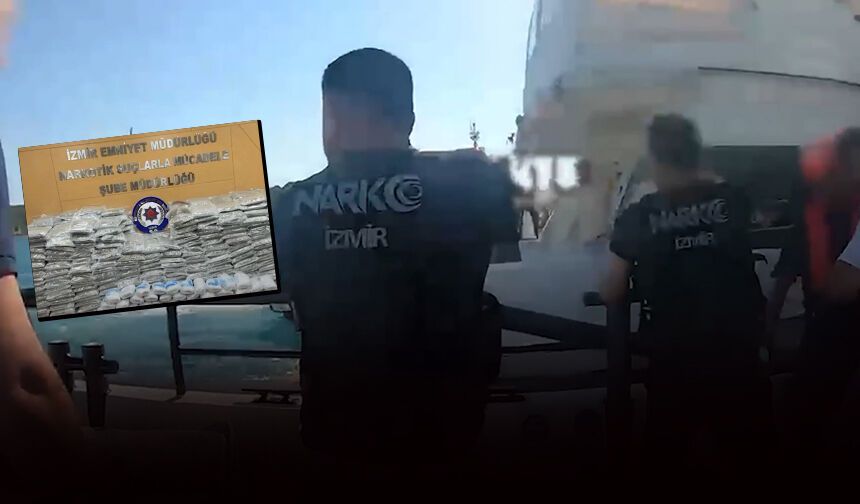 İzmir'de deniz yoluyla 'zehir' sevkiyatına operasyon: Yüzlerce kilo uyuşturucu ele geçirildi!