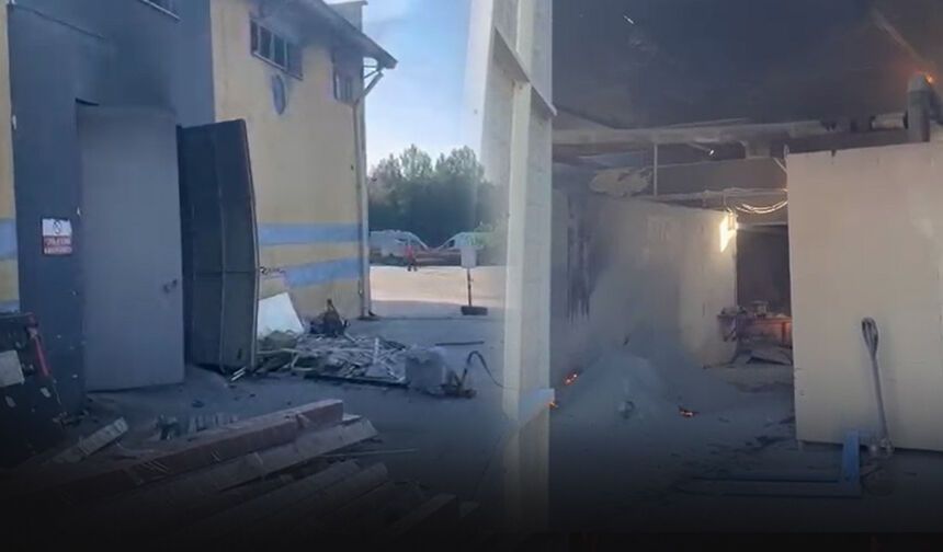Metal fabrikasında eritme kazanı patladı!