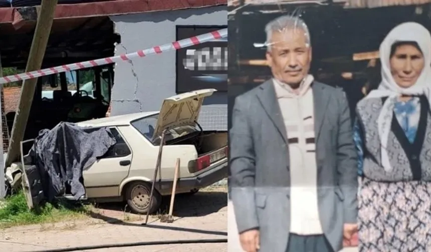 Duvara çarpan otomobildeki yaşlı çift öldü