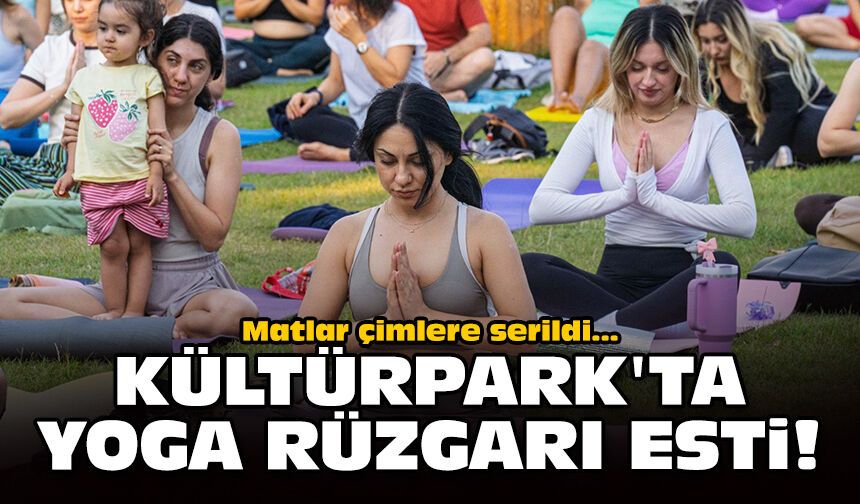 Matlar çimlere serildi... Kültürpark'ta yoga rüzgârı esti