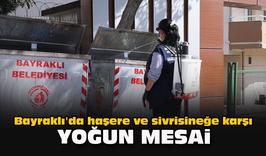 Bayraklı'da haşere ve sivrisineğe karşı yoğun mesai