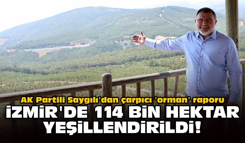 AK Partili Saygılı'dan çarpıcı 'orman' raporu: İzmir'de 114 bin hektar yeşillendirildi