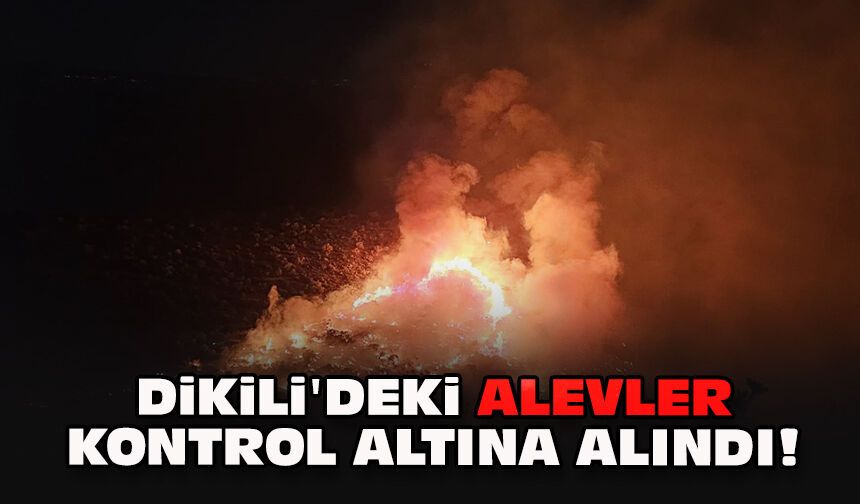 Dikili'deki alevler kontrol altına alındı!