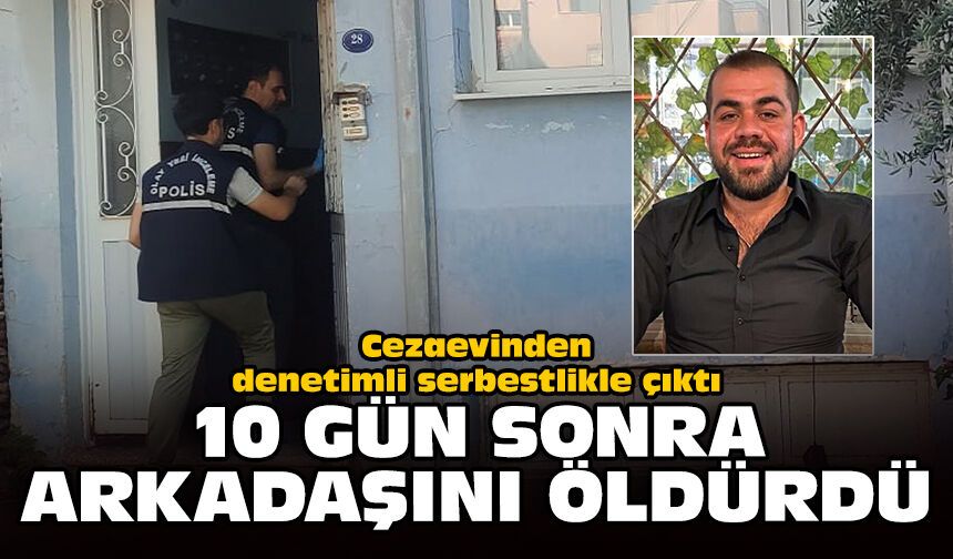 Cezaevinden denetimli serbestlikle çıktı: 10 gün sonra arkadaşını öldürdü