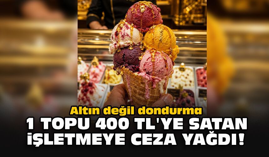 Altın değil dondurma... 1 topu 400 TL'ye satan işletmeye ceza yağdı!