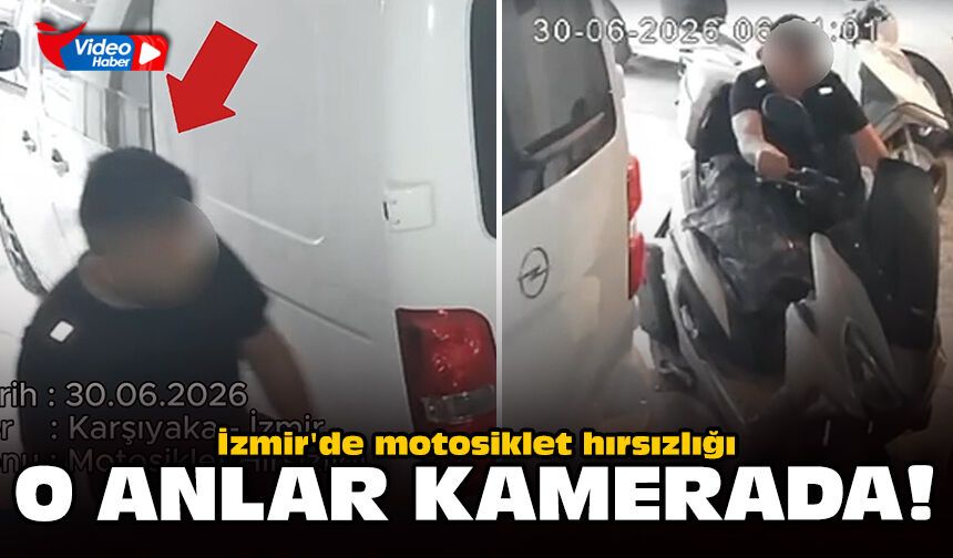 İzmir'de motosiklet hırsızlığı: O anlar kamerada!