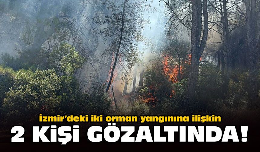 İzmir’deki iki orman yangınına ilişkin 2 kişi gözaltında!